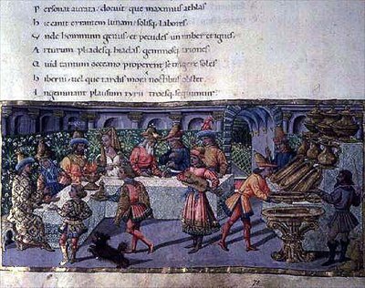 Ms 492 f.75 Scène de banquet, de l