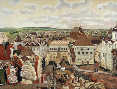 Au Kremlin de Moscou, fin du 19ème - début du 20ème siècle - Appolinari Mikhaylovich Vasnetsov