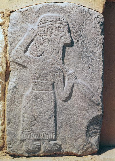 Orthostat représentant un soldat du palais de Kapara, roi de Guzama, Tell Halaf, Syrie - Aramaean