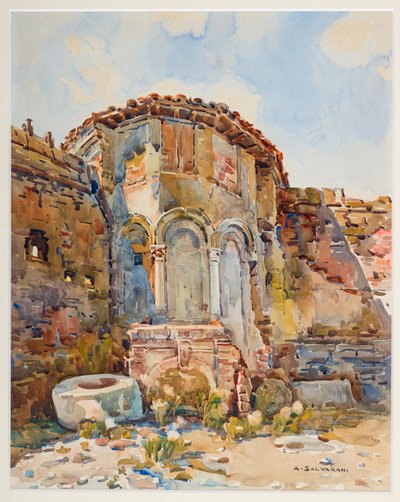 Petit Cour dans le cercle du château de Carpi - Arcangelo Salvarani