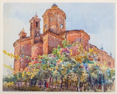 Église Saint-Nicolas (aquarelle sur papier) - Arcangelo Salvarani