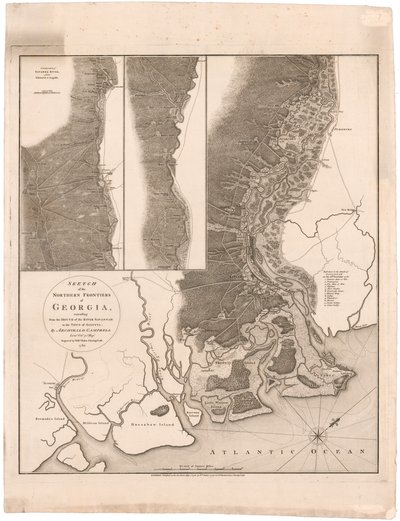 Carte des frontières nord de la Géorgie par Campbell - Archibald (after) Campbell
