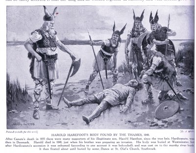 Le corps de Harold Harefoot trouvé près de la Tamise, 1920 - Archibald Webb