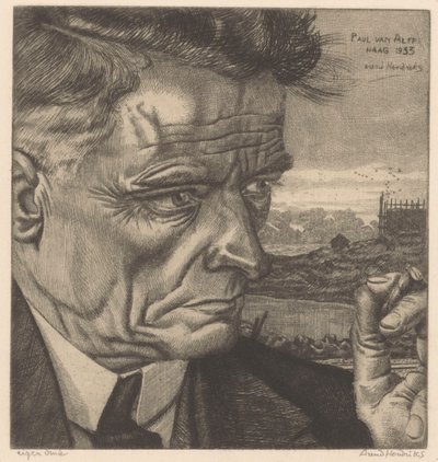 Portrait de Paul van Alff - Arend Hendriks (signed by artist)