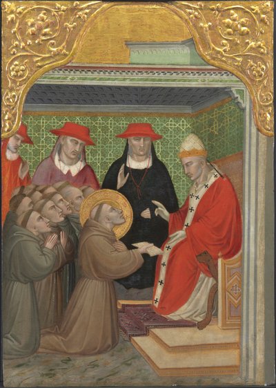 Saint François devant le Pape - Aretino Luca Spinello or Spinelli