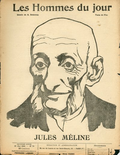 Couverture de « Les Hommes du jour », Satirique en N & B - Aristide Delannoy