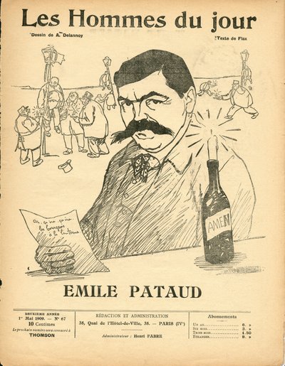 Couverture de « Les Hommes du jour », Satirique en N & B - Aristide Delannoy