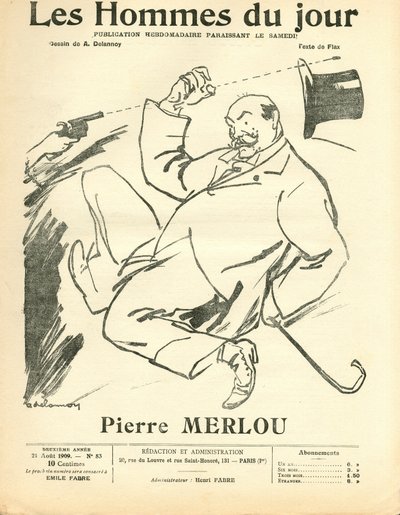 Couverture de "Les Hommes du jour", satirique en N & B - Aristide Delannoy