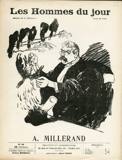 Couverture de « Les Hommes du jour », numéro 36, Satirique en N & B - Aristide Delannoy