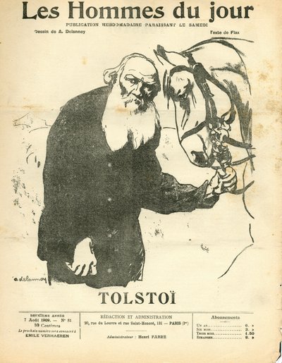 Couverture de "Men of the Day", satirique en N & B - Aristide Delannoy