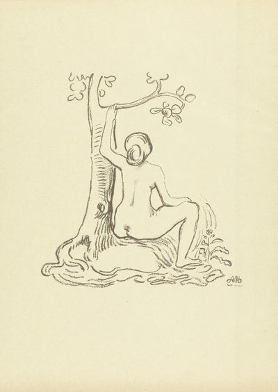 Femme nue assise près d