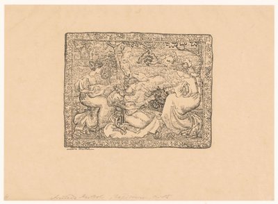 Tapisserie avec quatre femmes jouant de la musique dans un paysage - Aristide Maillol