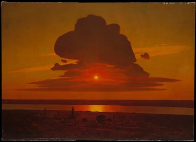 Coucher de soleil rouge sur le Dniepr - Arkhip Ivanovich Kuindzhi