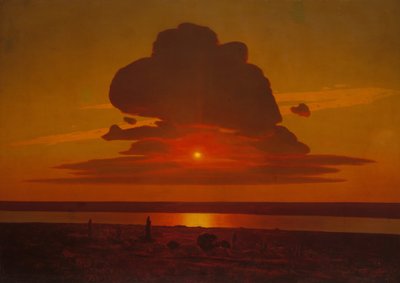 Coucher de soleil rouge sur le Dniepr, 1905-8 - Arkhip Ivanovich Kuindzhi
