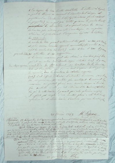 Lettre décrivant les expériences de Fizeau pour déterminer la vitesse de la lumière - Armand Hippolyte Louis Fizeau