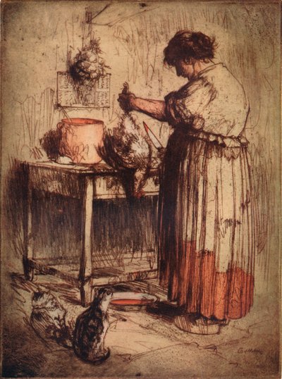 La Femme au Poulet, vers 1921 - Armand Coussens