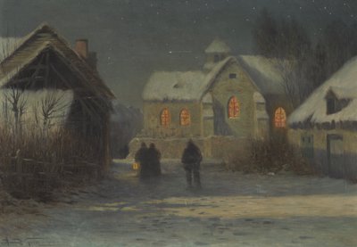 Messe de minuit, nuit de Noël à Bertincourt, Champagne - Armand Guery