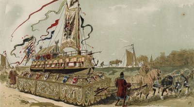 Barge sur le canal de Bruges-Gand, Pays-Bas espagnols, XVIe siècle - Armand Jean Heins