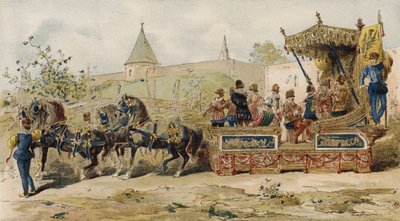 Char de marchands transportant des musiciens, Pays-Bas espagnols, 16ème siècle - Armand Jean Heins