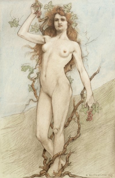Nu féminin avec des raisins - Armand Rassenfosse