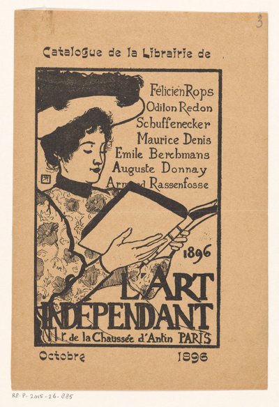 Femme lisant avec un chapeau - Armand Rassenfosse