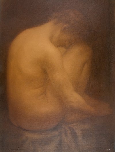 Nu masculin assis - Armand Rassenfosse