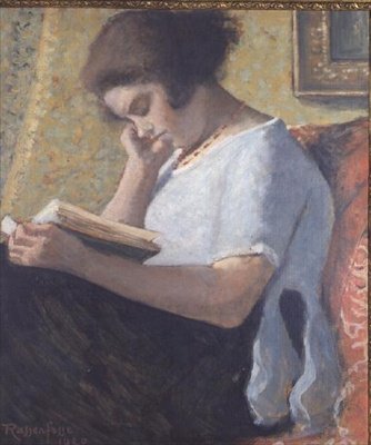 Jeune fille lisant - Armand Rassenfosse