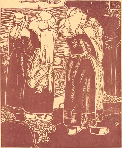 Trois femmes bretonnes avec des nourrissons - Armand Séguin
