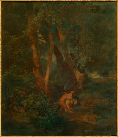 Lisière de forêt avec faune et nymphe - Arnold Böcklin
