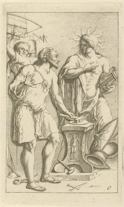 Apollon dans la forge de Vulcain - Arnold Houbraken