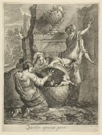 Érichthonios trouvé par les trois filles de Cécrops - Arnold Houbraken