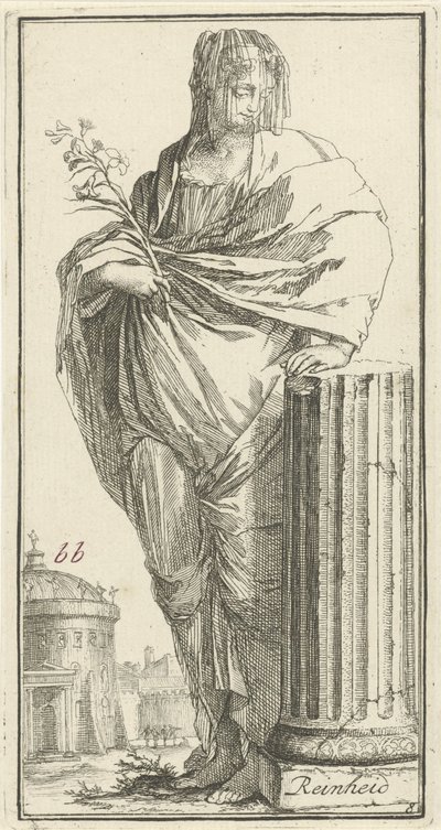 Personnification de la pureté (Reinheid) (Een-en-veertigh stuks, verscheydene Sinnebeelden) - Arnold Houbraken