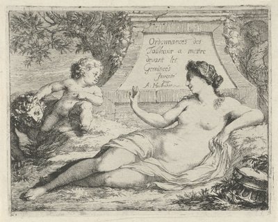 Vénus espionnée par un satyre (Ordonnances des tableaux à mettre devant les Geminées) - Arnold Houbraken