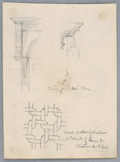 Détails architecturaux de la maison de Diane de Poitiers - Arnold William Brunner