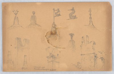 Détails architecturaux de Bourges - Arnold William Brunner