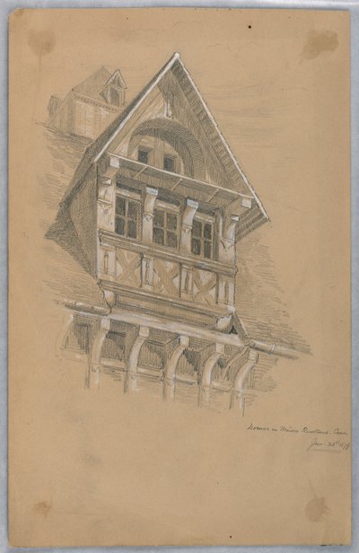 Lucarne sur la Maison des Quatrans, Caen - Arnold William Brunner