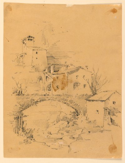 Moulin sur un ruisseau - Arnold William Brunner