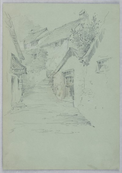 Escaliers étroits entre les maisons - Arnold William Brunner
