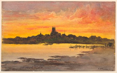 Coucher de soleil, Nantucket - Arnold William Brunner