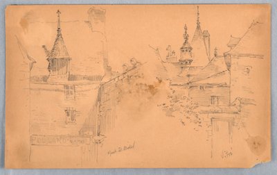 Deux scènes à Mont St. Michel et Vitré - Arnold William Brunner