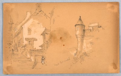 Deux croquis à Mont. St. Michel - Arnold William Brunner