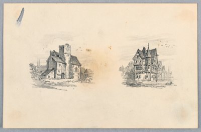 Deux esquisses de maisons - Arnold William Brunner