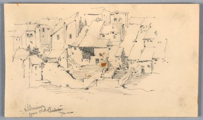 Villeneuve depuis le vieux château - Arnold William Brunner