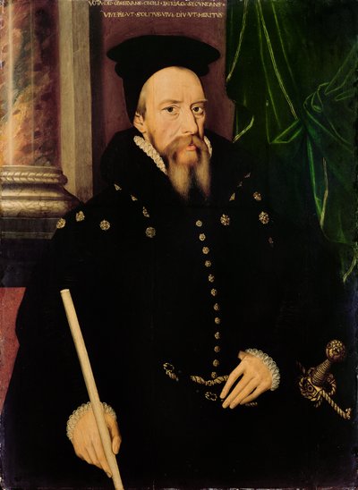 Portrait de William Cecil, 1er Baron Burghley (1520-98) Lord Grand Trésorier - Arnold von Brounckhorst