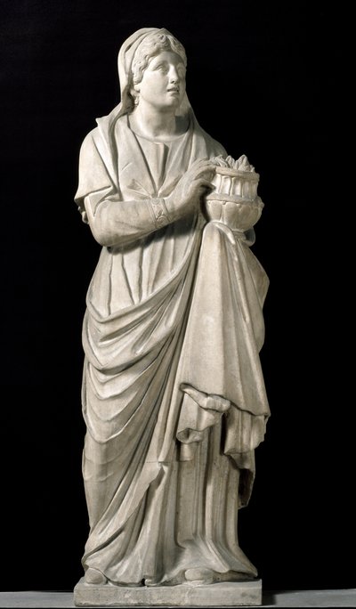 Sainte Réparate, de la façade originale. Sculpture en marbre - Arnolfo di Cambio