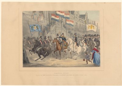 Entrée du roi Guillaume II à Leyde, 1841 - Arnz and Co.