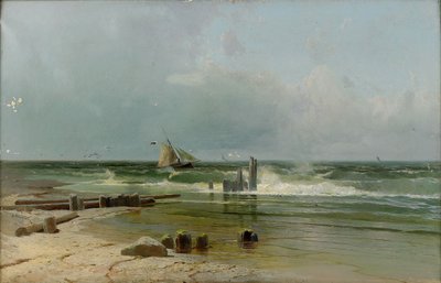 Un voilier près de la plage, 1891 - Arseniy Ivanovich Meshchersky