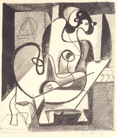 Peintre et modèle (La Chambre de la Création) - Arshile Gorky