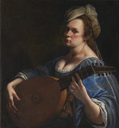 Autoportrait en joueur de luth - Artemisia Gentileschi