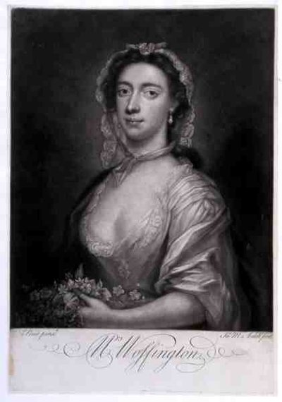 Mme Woffington, gravée par James McArdell - Arthur (after) Pond